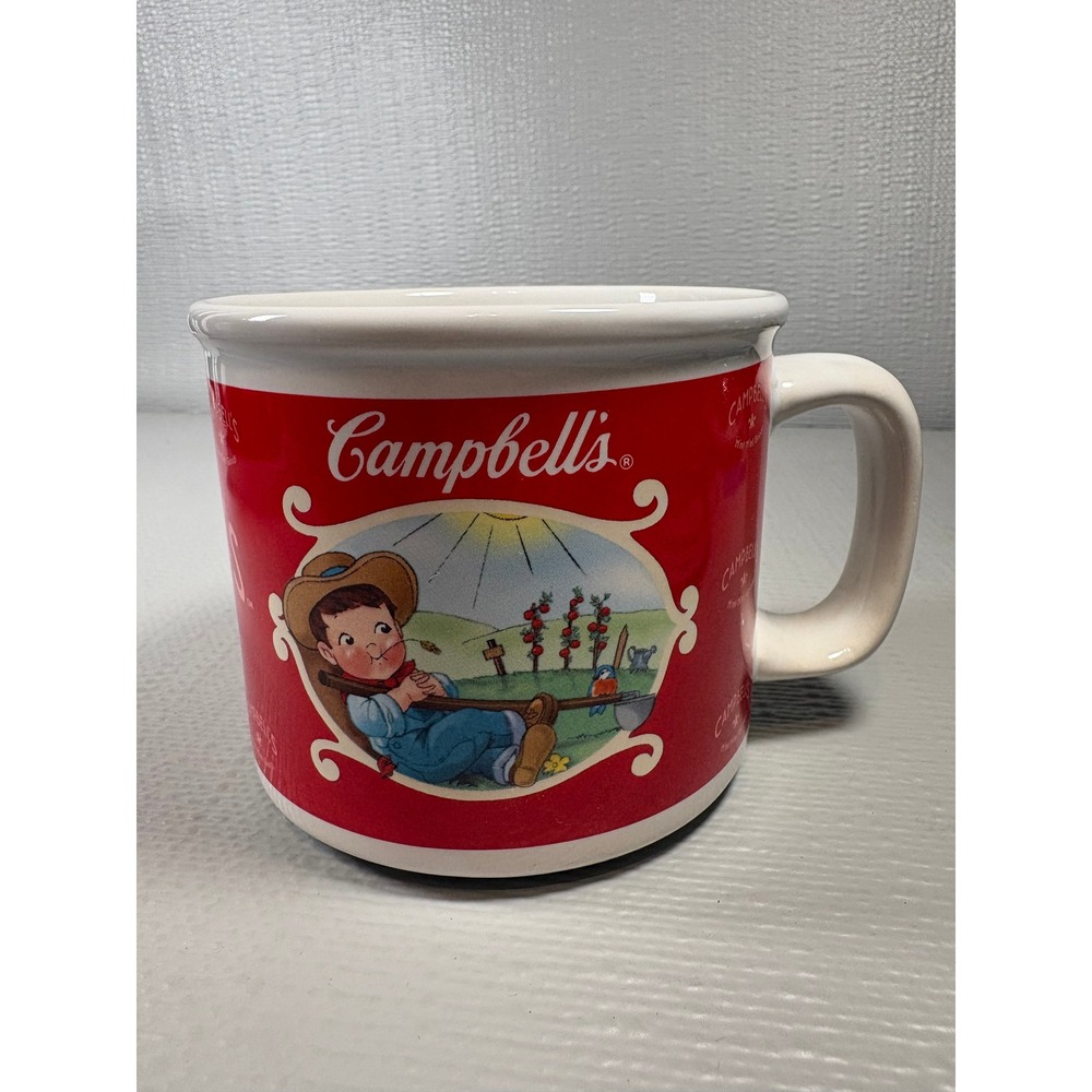 Campbells Soup Mug Houston Harvest‎ 2002 Campbells Kids Red Ceramic Item 31881